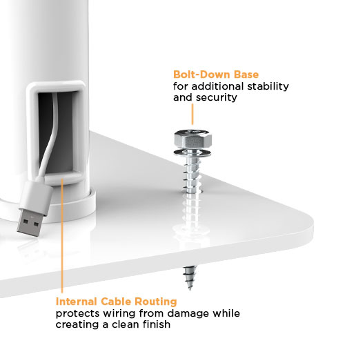 מתקן שולחני אנטי-תאנה לטאבלטים — שחור