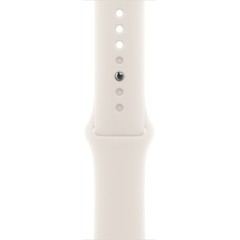 Apple Watch SE GPS 44 мм в цвете Starlight Aluminium с ремешком Starlight Sport Band M/L (2024)