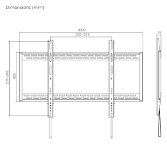 מתקן תלייה קבוע כבד במיוחד לטלוויזיה LP37-69F