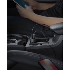 Автомобильное зарядное устройство Anker PowerDrive PD+ 2 35W (USB-C + USB-A) — чёрный/серый