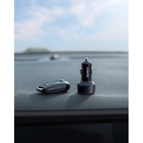 Автомобильное зарядное устройство Anker PowerDrive PD+ 2 35W (USB-C + USB-A) — чёрный/серый