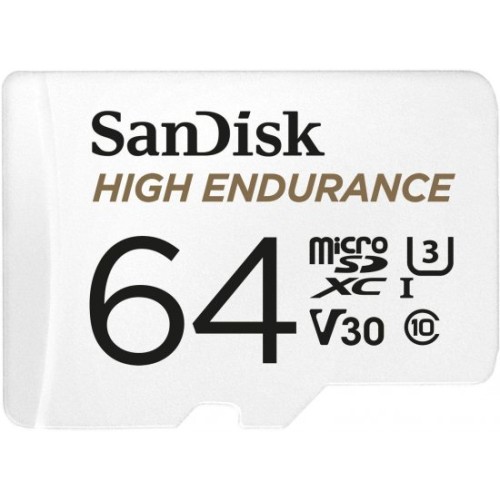 כרטיס זיכרון SanDisk High Endurance Micro SDXC בנפח 64GB