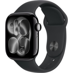 שעון Apple Watch 42mm Series 11 GPS + Cellular בצבע Jet Black Aluminium עם רצועת Black Sport Band M/L (2025)