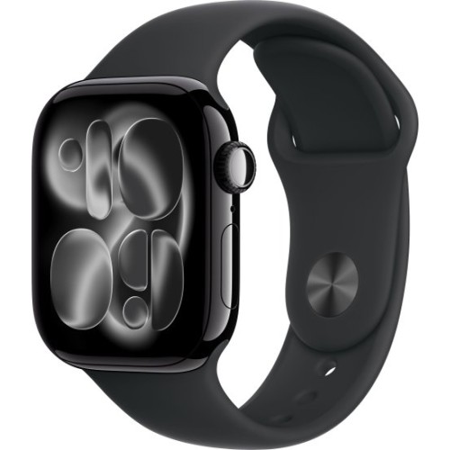 שעון Apple Watch 42mm Series 11 GPS בצבע Jet Black Aluminium עם רצועת Black Sport Band M/L (2025)