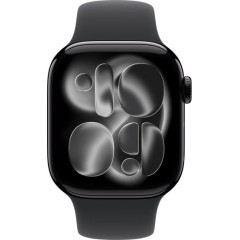 שעון Apple Watch 42mm Series 11 GPS + Cellular בצבע Jet Black Aluminium עם רצועת Black Sport Band M/L (2025)