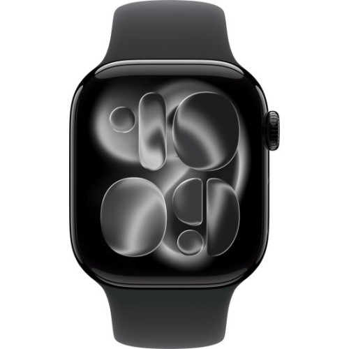 שעון Apple Watch 42mm Series 11 GPS בצבע Jet Black Aluminium עם רצועת Black Sport Band M/L (2025)