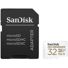 SanDisk Max Endurance Micro SDHC memory card with a capacity of 32GB