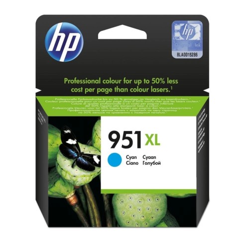 Original HP 951XL High-Capacity Cyan Ink Cartridge for HP OfficeJet Pro Printers