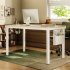 Electric Standing Desk with Pull-Out Drawer and Wireless Charger — White
