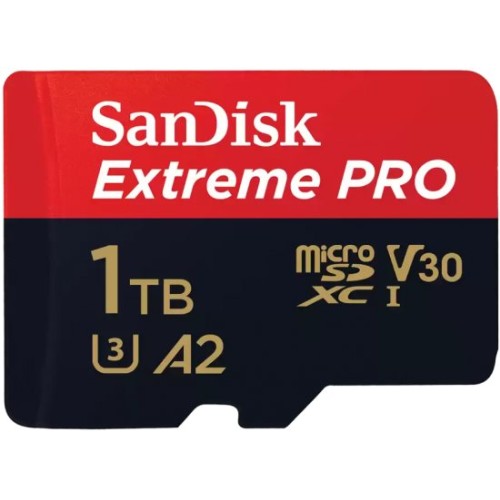 כרטיס זיכרון SanDisk Extreme Pro A2 MicroSDXC בנפח 1TB עם מתאם