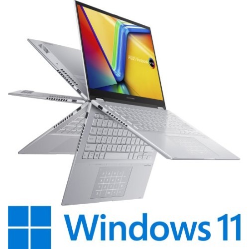 Ноутбук с сенсорным экраном Asus Vivobook S 14 Flip 14" i5-13420H 16GB 1TB — Cool Silver (Win 11 Home) + Asus Stylus Pen