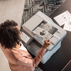Brother MFC-L6910DN Monochrome Laser Multifunction Printer with Scanner, Copier and Fax — White