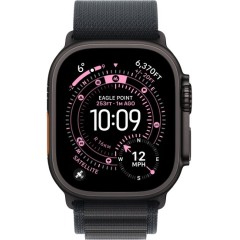 שעון Apple Watch Ultra 3 בגודל 49 מ"מ עם GPS + Cellular בצבע Black Titanium עם רצועת Black Alpine Loop — מידה Large (2025)