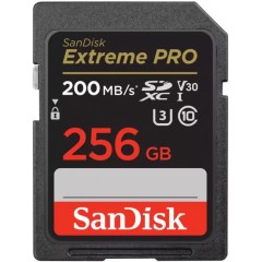 כרטיס זיכרון SanDisk Extreme PRO SDXC UHS-I U3 V30 בנפח 256GB