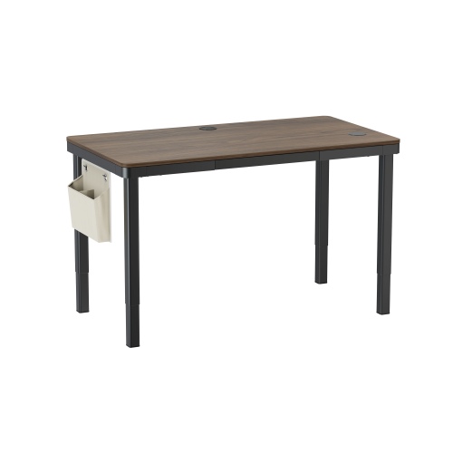 Electric Standing Desk with Pull-Out Drawer and Wireless Charger — Black