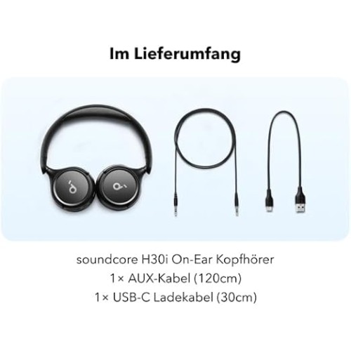 Wireless On-Ear Headphones Anker Soundcore H30i — Black