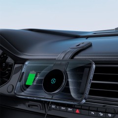 Магнитный автомобильный держатель с быстрой беспроводной зарядкой D21