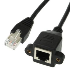 Network Cable Extender RJ45 Male to Female 0.5 Meter