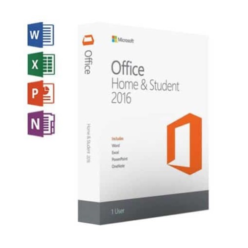 אופיס 2016 למק באנגנית Microsoft Office Home & Student Medialess