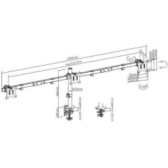 Настольный кронштейн для 3 мониторов размером 17″–32″