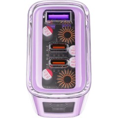 Сетевое зарядное устройство A45 (2xUSB-C, 1xUSB-A) 65W PD Фиолетовый