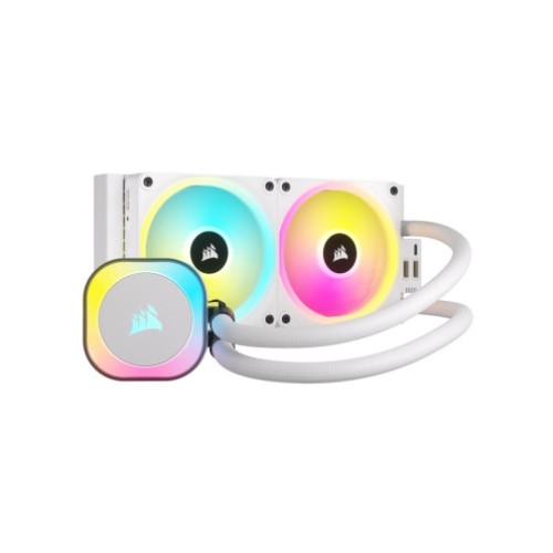 CORSAIR iCUE Link H100i RGB AIO 240mm White Liquid CPU Cooler