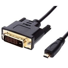 Micro HDMI to DVI Cable, Male to Male, 1.8 meters