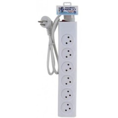 Power Strip with Switch 6 Outlets 1 Meter Semicon