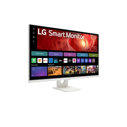 מסך חכם LG 31.5" 4K UHD VA — לבן