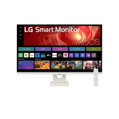 מסך חכם LG 31.5" 4K UHD VA — לבן