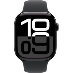 Apple Watch Series 10 GPS 46mm + Cellular in Jet Black Aluminium with Black Sport Band S/M (2024)