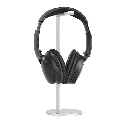 Slim aluminum desktop headphone stand