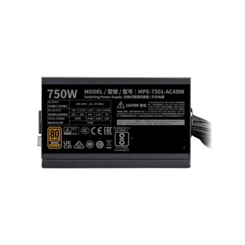 Блок питания COOLERMASTER MWE 750W V3 230V 80+ Bronze