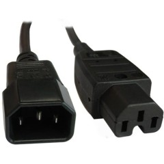 Power cord C14-C15 with 3×0.75 standards in length of 1.8 meters.