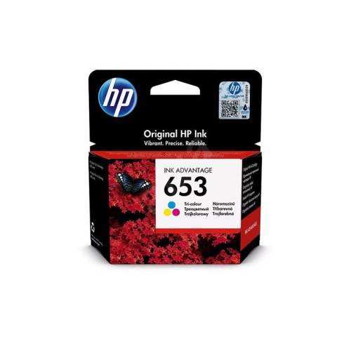 Original HP 653 Tri-Color Ink Cartridge for HP DeskJet Ink Advantage Printers