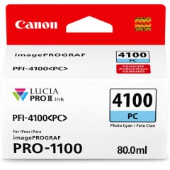 מחסנית דיו ציאן פוטו מקורית Canon PFI-4100PC למדפסת Canon imagePROGRAF PRO-1100