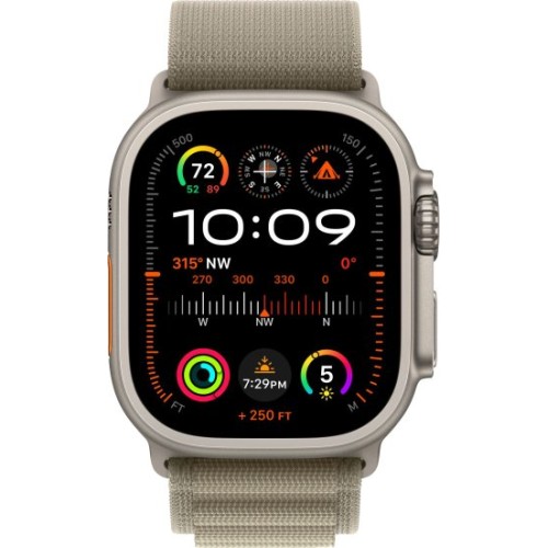 Смарт-часы Apple Watch Ultra 2 49mm GPS + Cellular с ремешком Olive Alpine Loop размера M