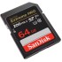 SanDisk Extreme PRO SDXC UHS-I U3 V30 memory card with a capacity of 64GB