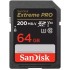 SanDisk Extreme PRO SDXC UHS-I U3 V30 memory card with a capacity of 64GB