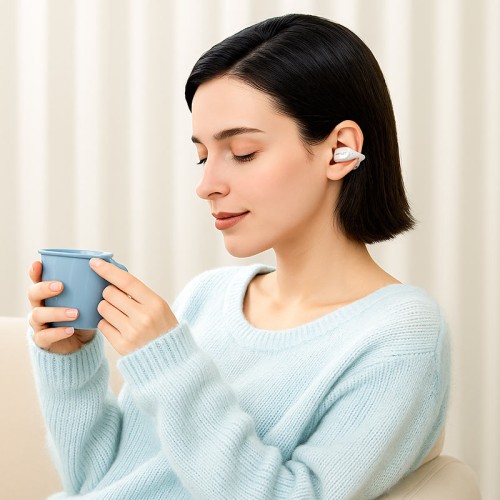 אוזניות אלחוטיות TWS FA006 ACECLIP Pro — לבן