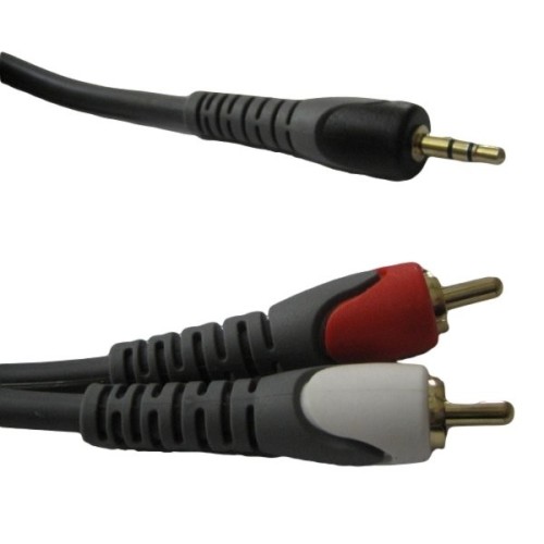 Audio cable AUX 3.5 mm - 2xRCA, length 20m TopX