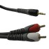 כבל אודיו AUX 3.5 mm – 2xRCA, אורך 1מ TopX