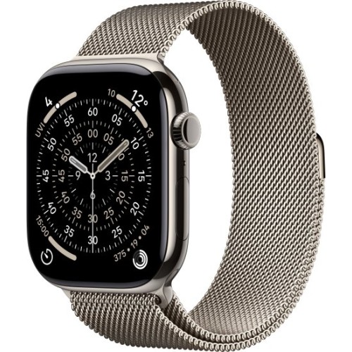 Apple Watch 46mm Series 11 GPS + Cellular в цвете Natural Titanium с ремешком Natural Milanese Loop M/L (2025)