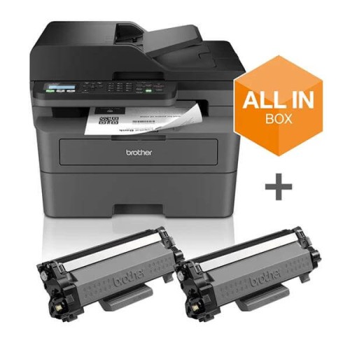 Brother MFC-L2827DWXL Monochrome Laser Multifunction Printer with Wi-Fi, Scanner, Copier and Fax — White