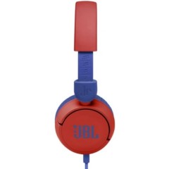 Наушники с проводом для детей JBL Jr310 в красно-синем цвете.