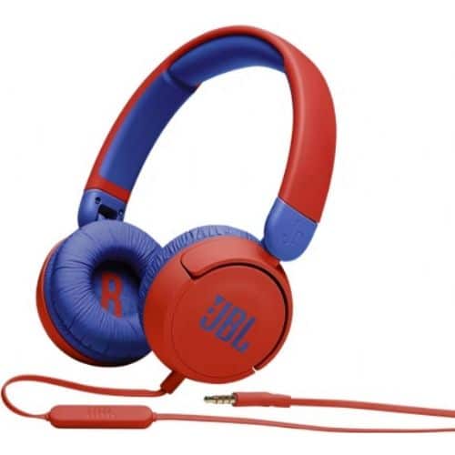 אוזניות חוטיות לילדים JBL Jr310 בצבע אדום כחול