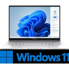 מחשב נייד אסוס Asus Zenbook 14 OLED 14" U9-285H 32GB 1TB — כסוף Foggy Silver (Win 11 Home) עם מסך מגע