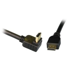 HDMI 2.0 Gold Plated Cable, 90 Degree Angle on One Side, 1.5m