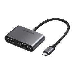 מתאם Ugreen USB-C 4 ב-1 (אפור)