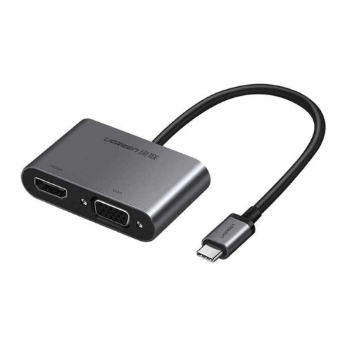 מתאם Ugreen USB-C 4 ב-1 (אפור)